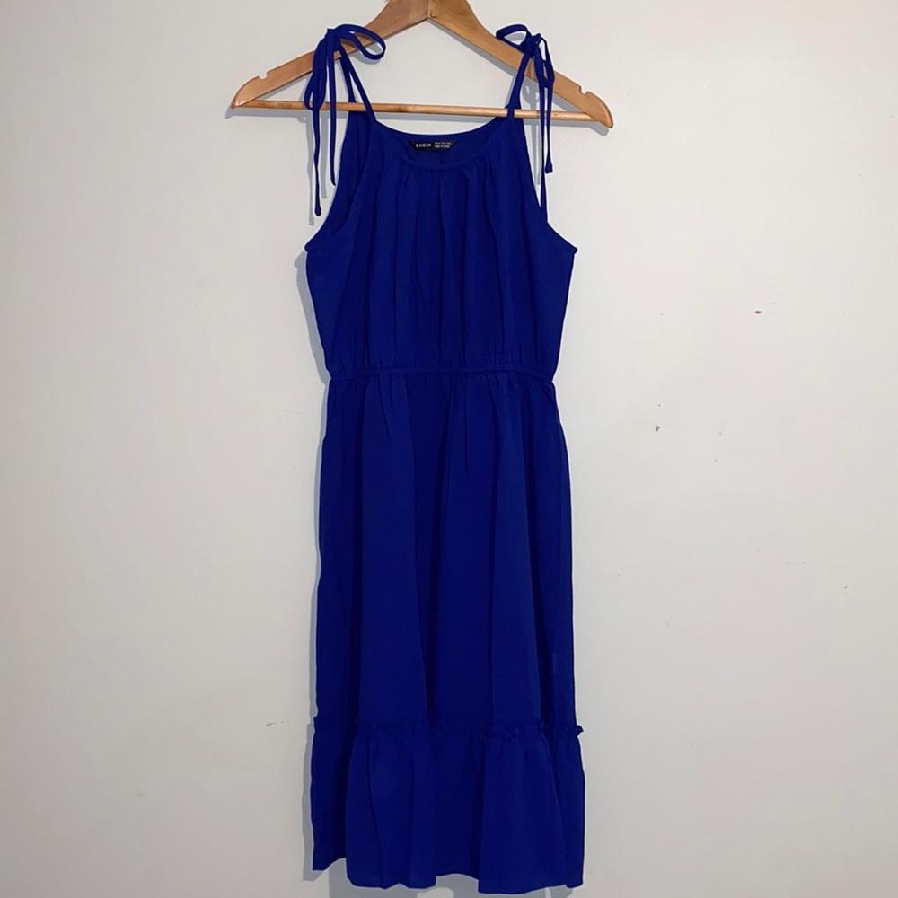 NEW Knot Strap Ruffle Hem Cami Dress